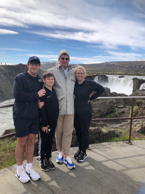 Helgi and his family in Iceland